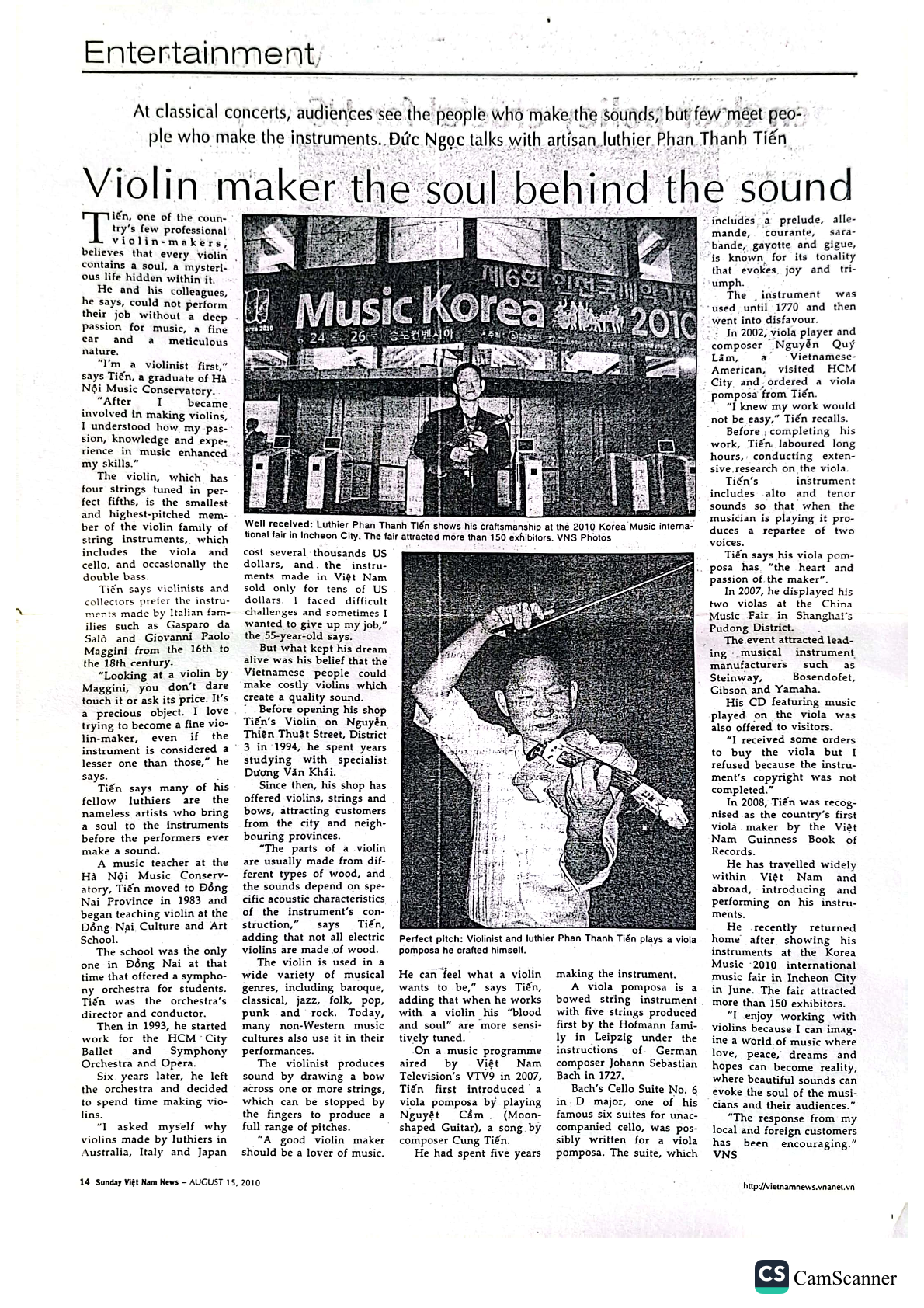 Violin maker the soul behind the sound